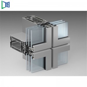 Fabricarea și Ingineria Cadru de aluminiu Fațadă de sticlă Perete Perdelă Geam termopan dublu și rezistență la căldură